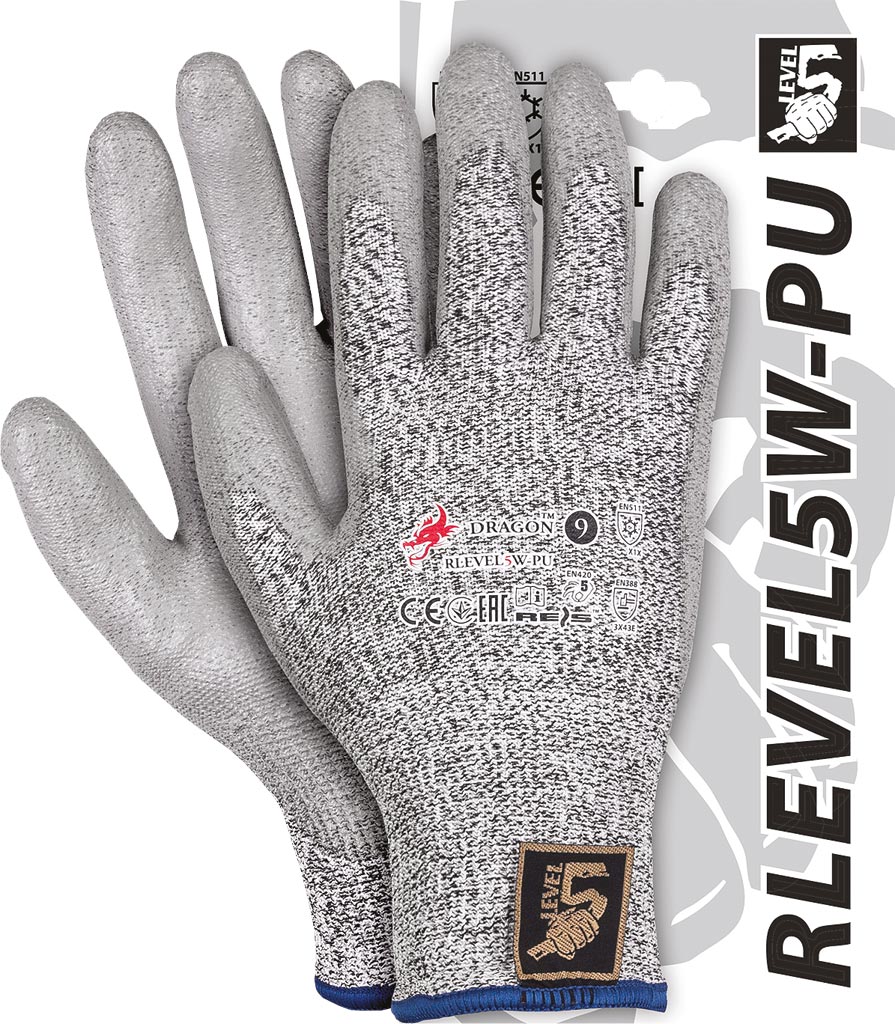 Rękawice ochronne REIS - RLEVEL5W-PU RLEVEL5W-PU