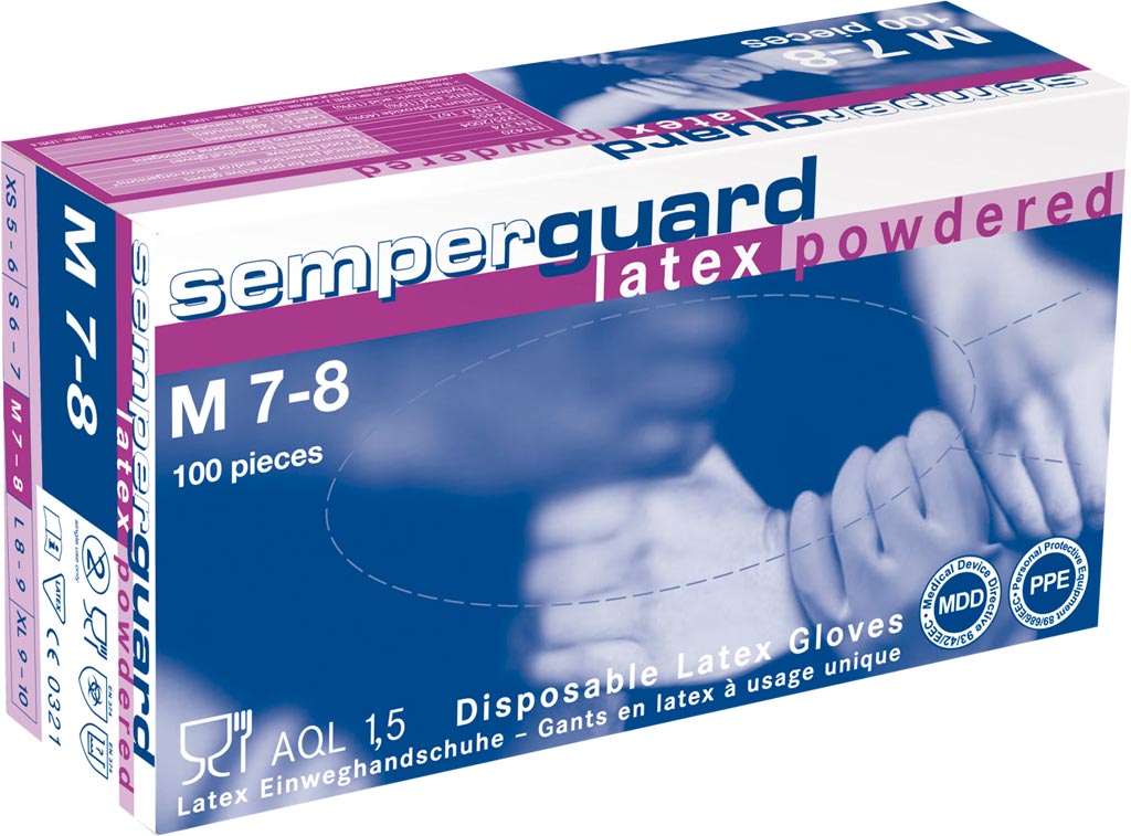 Rękawice lateksowe SEMPERGUARD - RALAT-SEM-P RALAT-SEM-P