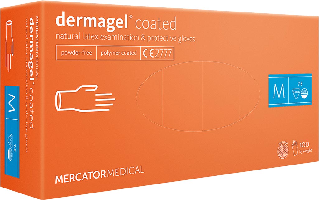Rękawice lateksowe 8% vat MERCATOR MEDICAL - RMM-DERMAGEL RMM-DERMAGEL