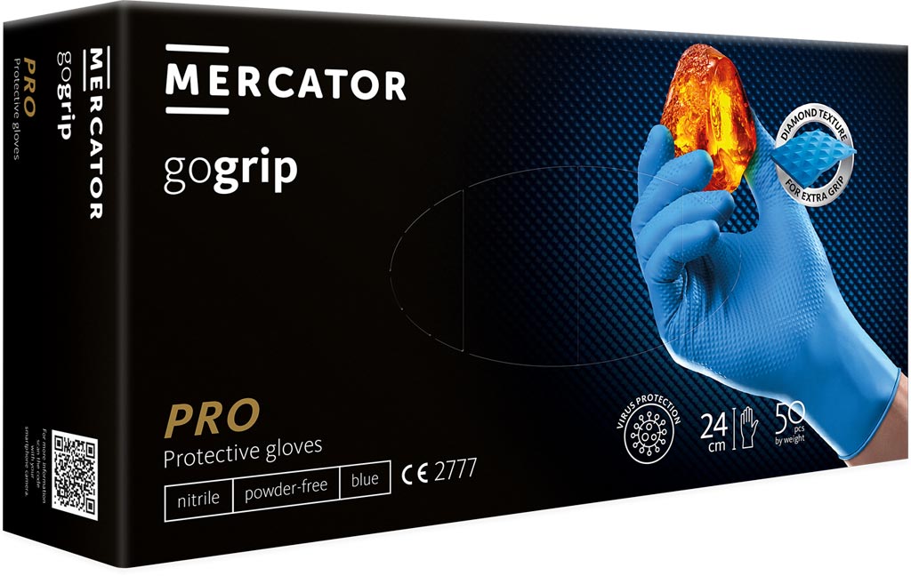 Rękawice nitrylowe MERCATOR MEDICAL - RMM-PGRIPGO RMM-PGRIPGO