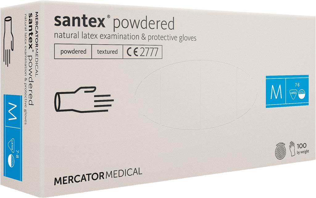 Rękawice lateksowe 8% vat MERCATOR MEDICAL - RMM-SANTEXFT RMM-SANTEXFT