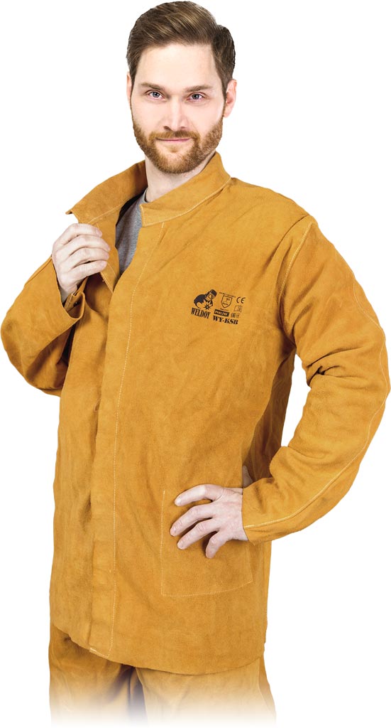 Kurtka ochronna skórzana dla spawaczy REIS - WY-KSB WY-KSBY