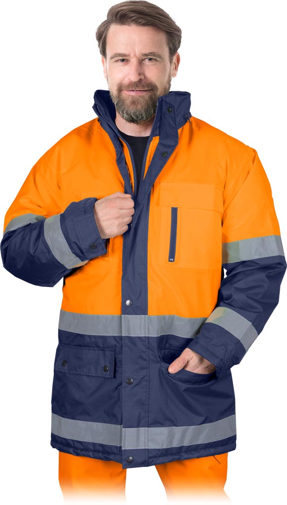 Kurtka ochronna ocieplana REIS - BLUE-ORANGE-J BLUE-ORANGE-J