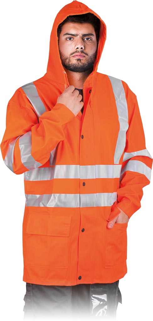 Kurtka ochronna przeciwdeszczowa REIS - KPDPUFLUO KPDPUFLUO