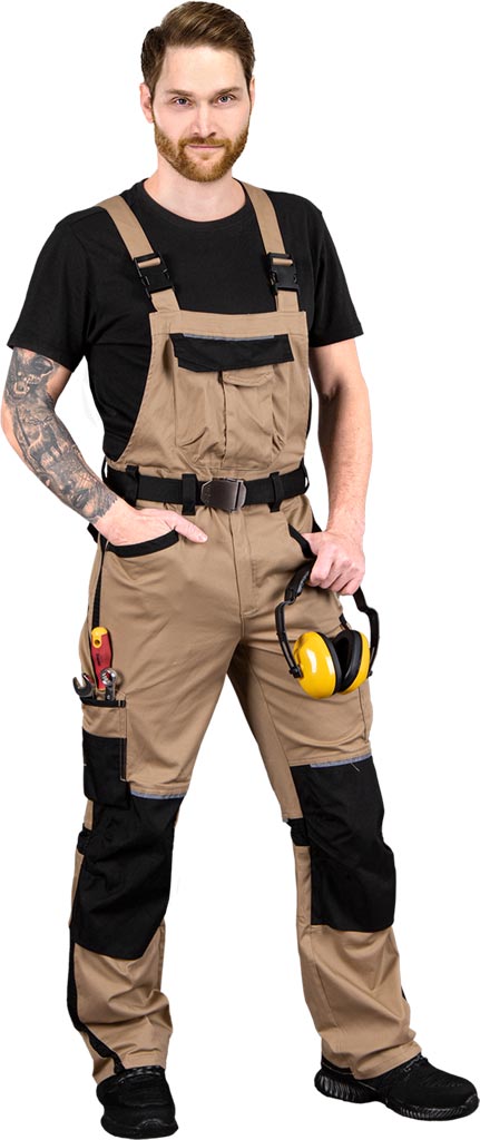 Spodnie ochronne ogrodniczki L.HOLLMAN - LH-DESERT-B LH-DESERT-B