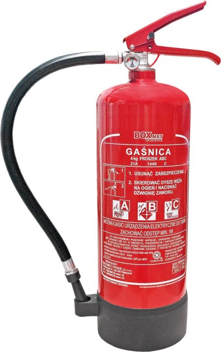 Gaśnica proszkowa 4 kg BOXMET TRADE - BX-GP-4XABC-P BX-GP-4XABC-P