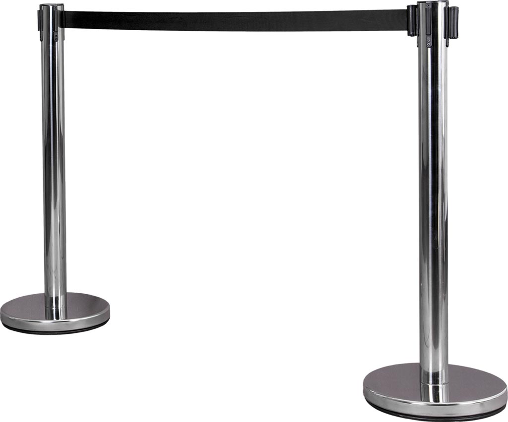 Słupek stalowy z taśmą - POST-STEEL-2 POST-STEEL-2