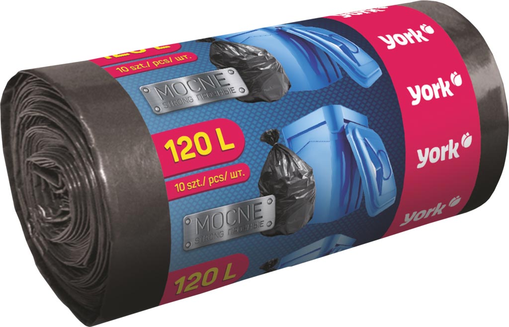 Worki na śmieci mocne 120l / 10 szt YORK - YWORMOC120L YWORMOC120L