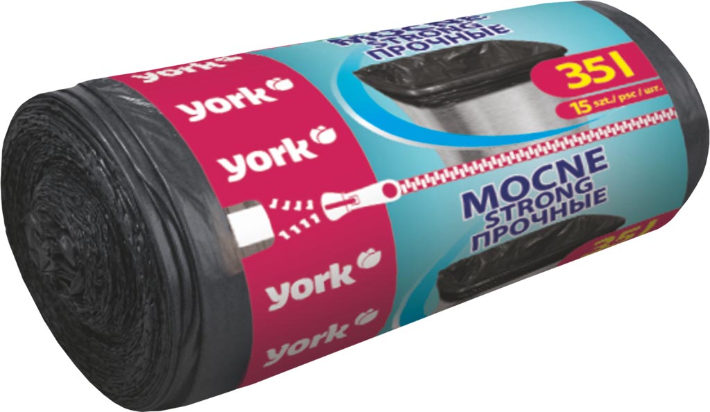 Worki na śmieci mocne 35l / 15 szt YORK - YWORMOC35L YWORMOC35L