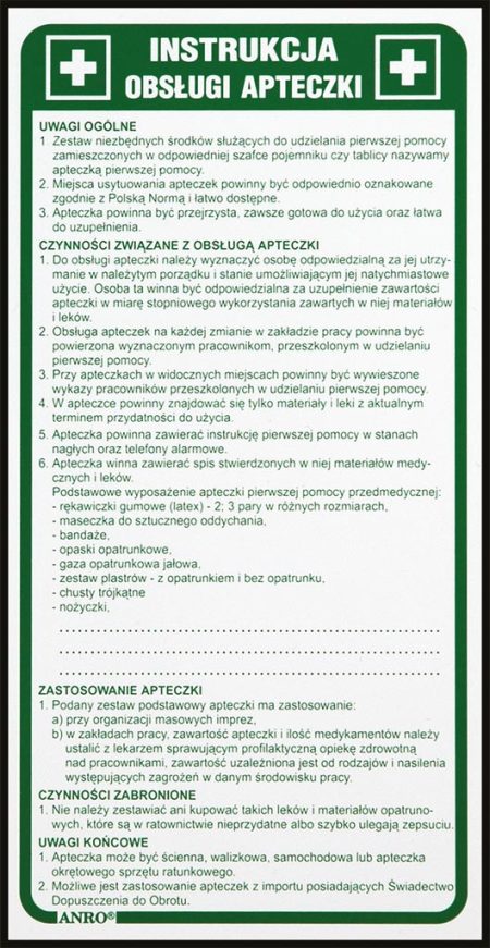 Znak bezpieczeństwa ANRO - Z-IB10 Z-IB10-P-110x220