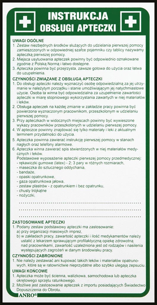 Znak bezpieczeństwa ANRO - Z-IB10 Z-IB10-P-110x220