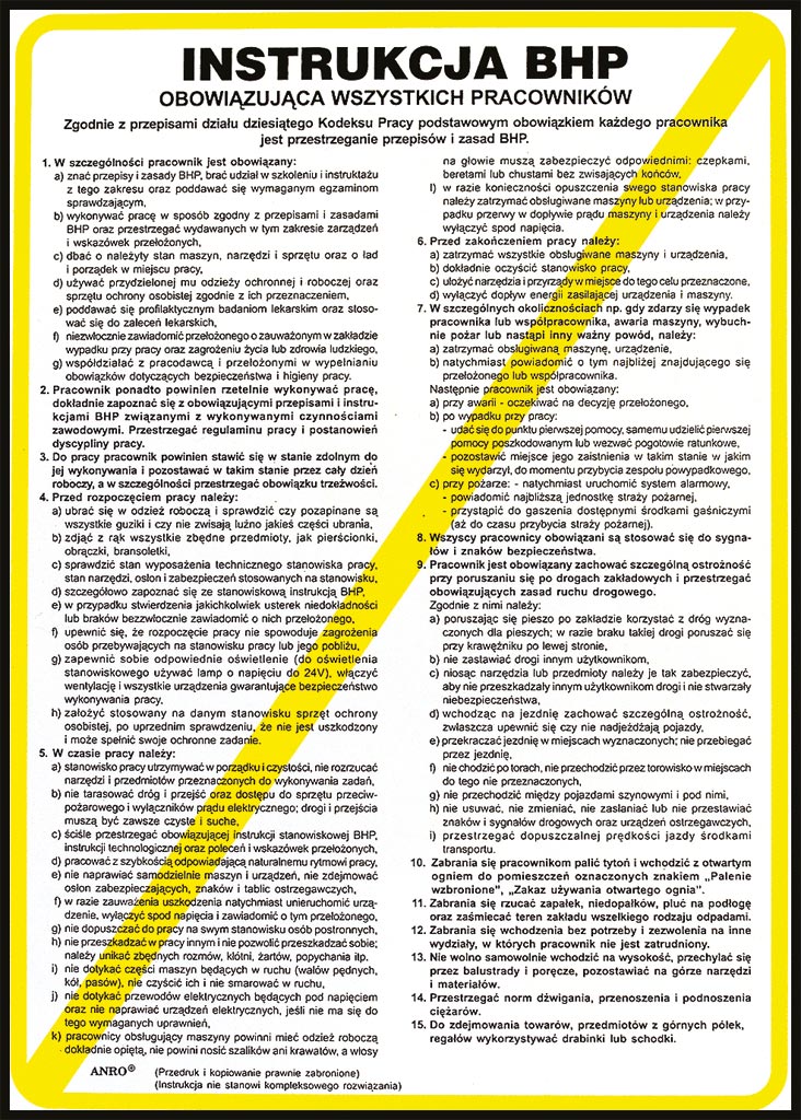 Znak bezpieczeństwa ANRO - Z-IB1 Z-IB1-P-250x350