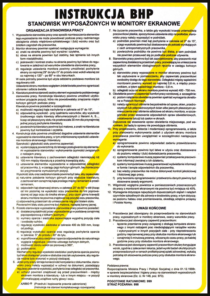 Znak bezpieczeństwa ANRO - Z-IBN02 Z-IBN02-P-250x350