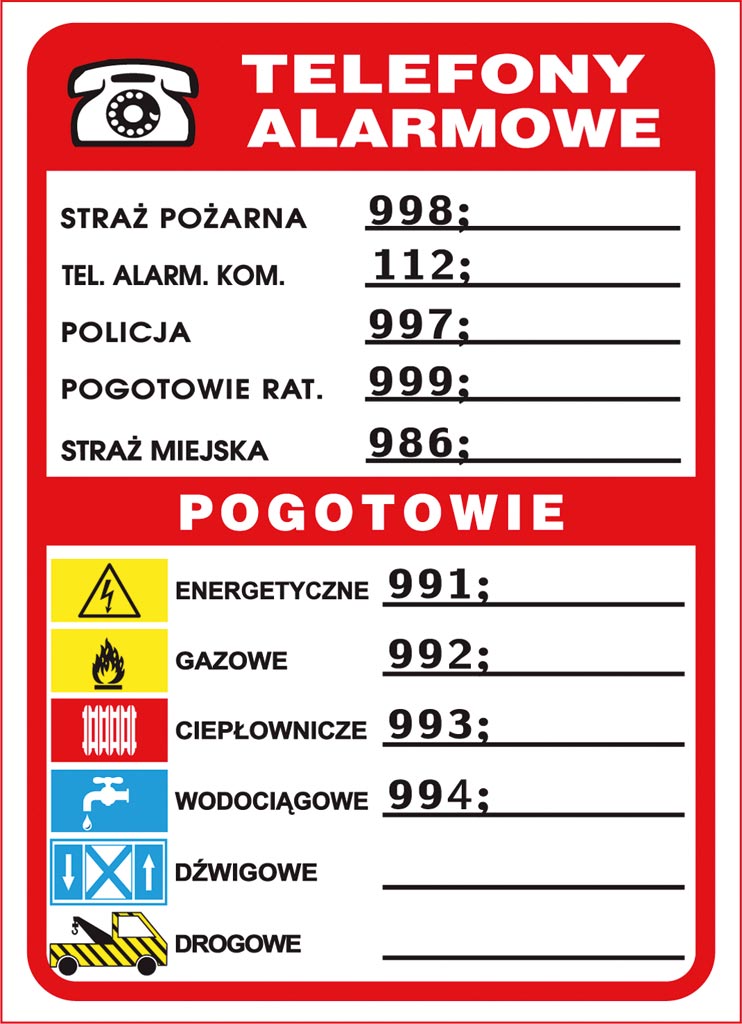 Znak bezpieczeństwa ANRO - ZZ-93 ZZ-93