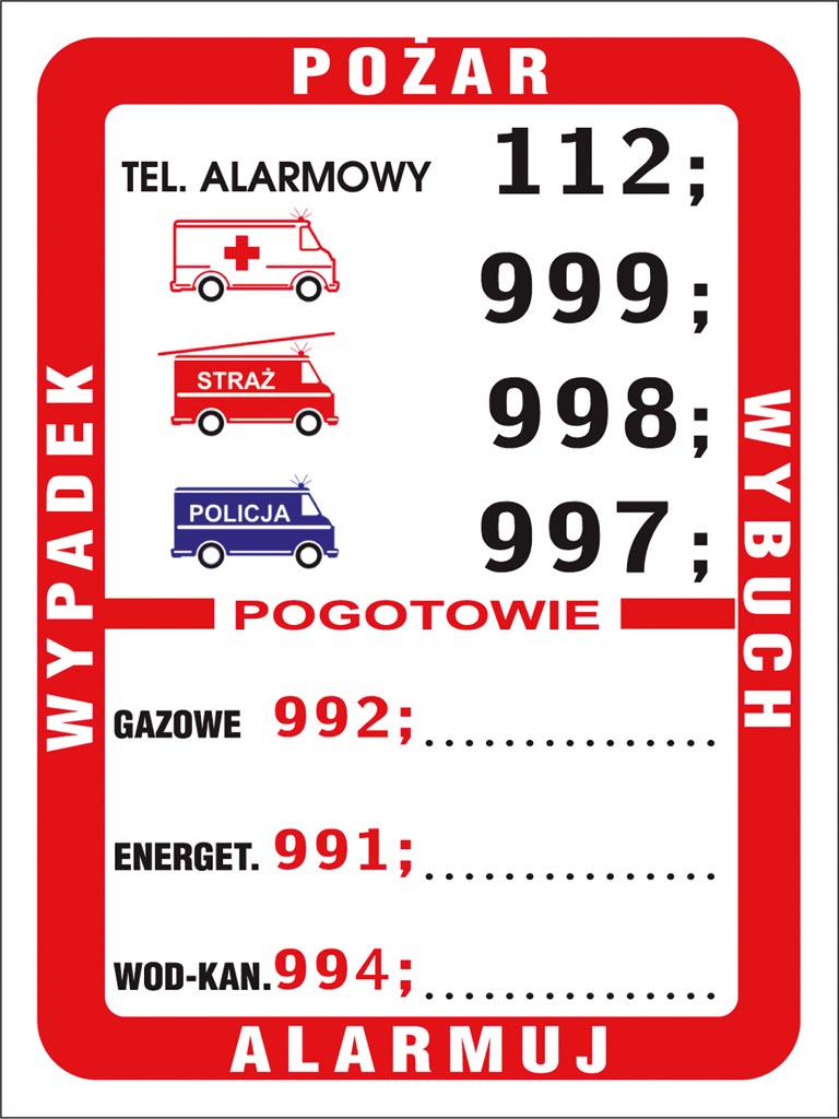 Znak bezpieczeństwa ANRO - ZZ-95 ZZ-95