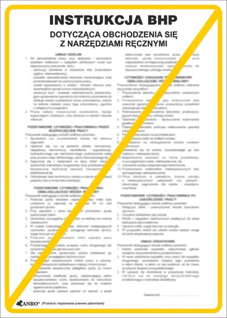 Znak bezpieczeństwa ANRO - ZZ-IB11 ZZ-IB11P250x350