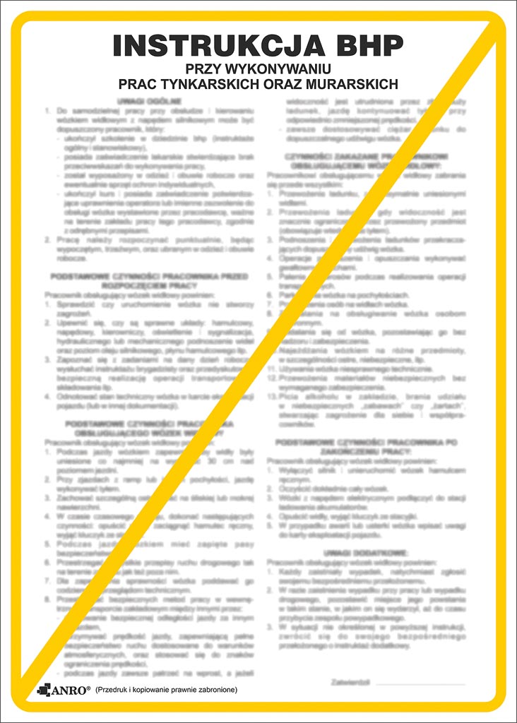 Znak bezpieczeństwa ANRO - ZZ-IBB05 ZZ-IBB05P250x350