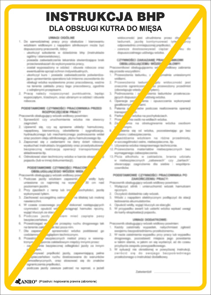 Znak bezpieczeństwa ANRO - ZZ-IBG06 ZZ-IBG06P250x350