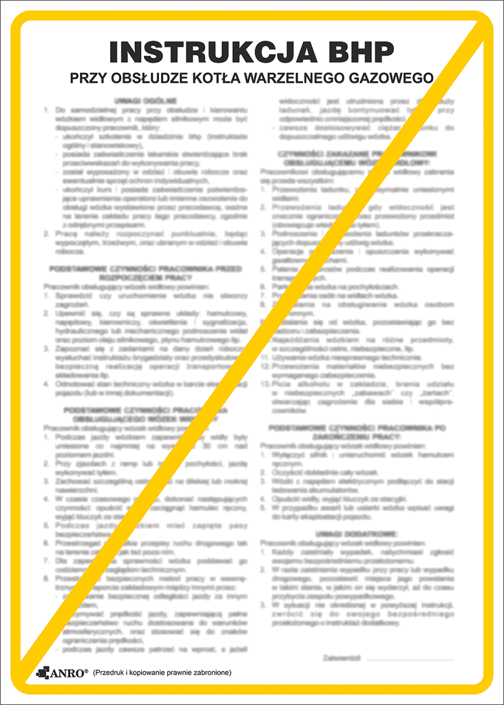 Znak bezpieczeństwa ANRO - ZZ-IBG22 ZZ-IBG22P250x350