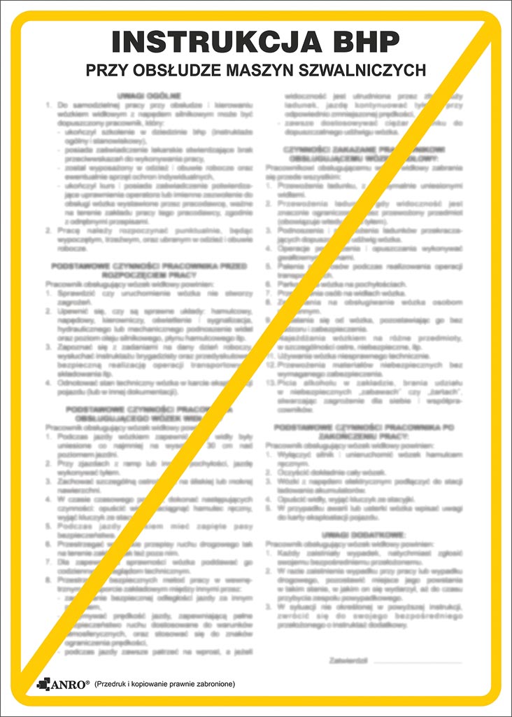 Znak bezpieczeństwa ANRO - ZZ-IBN04 ZZ-IBN04P250x350