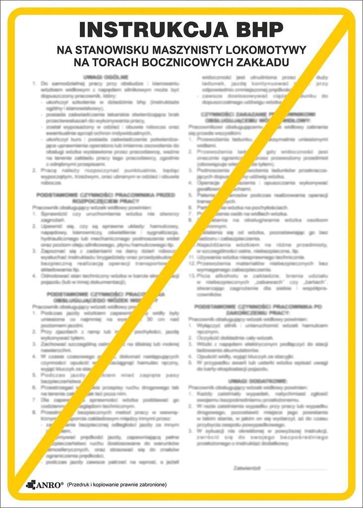 Znak bezpieczeństwa ANRO - ZZ-IBN05 ZZ-IBN05P250x350