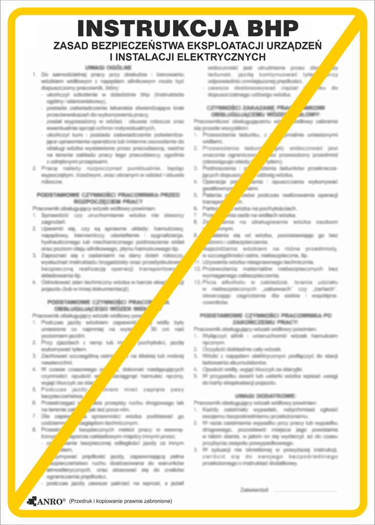 Znak bezpieczeństwa ANRO - ZZ-IBN10 ZZ-IBN10P250x350