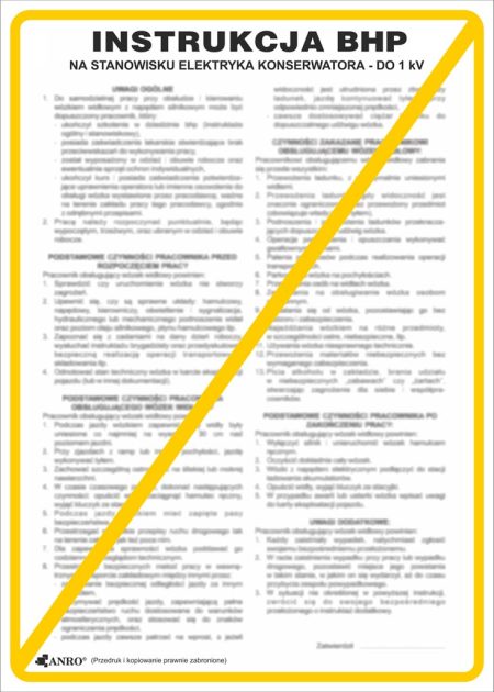 Znak bezpieczeństwa ANRO - ZZ-IBN12 ZZ-IBN12P250x350