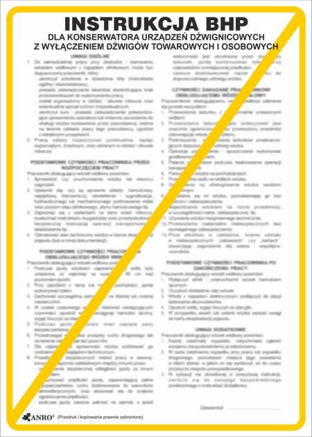 Znak bezpieczeństwa ANRO - ZZ-IBN14 ZZ-IBN14P250x350