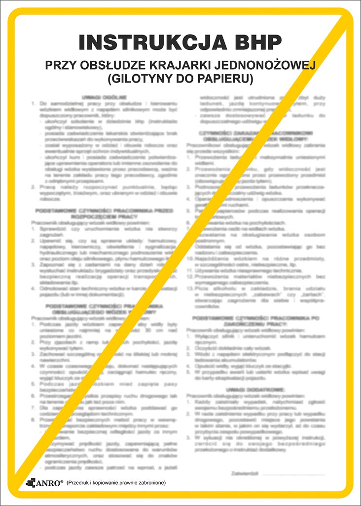 Znak bezpieczeństwa ANRO - ZZ-IBN19 ZZ-IBN19P250x350