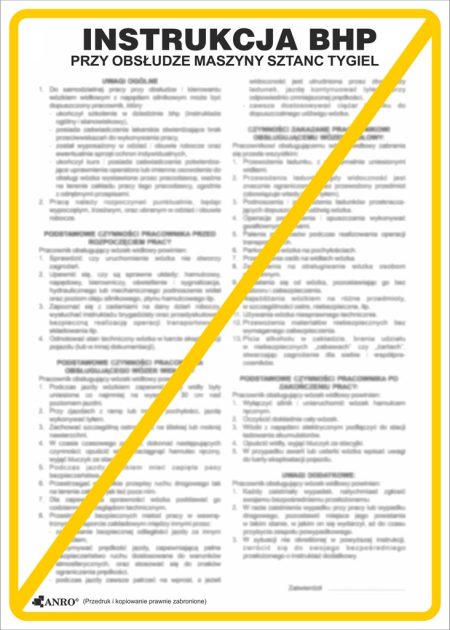 Znak bezpieczeństwa ANRO - ZZ-IBN21 ZZ-IBN21P250x350