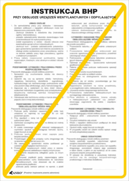 Znak bezpieczeństwa ANRO - ZZ-IBN22 ZZ-IBN22P250x350