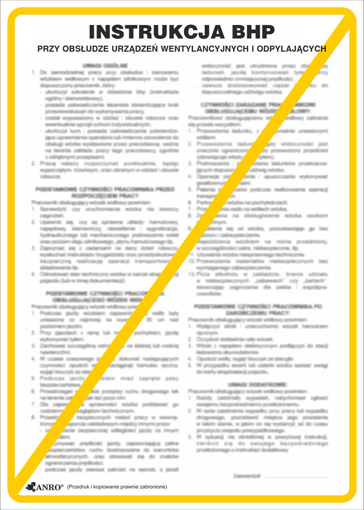 Znak bezpieczeństwa ANRO - ZZ-IBN22 ZZ-IBN22P250x350