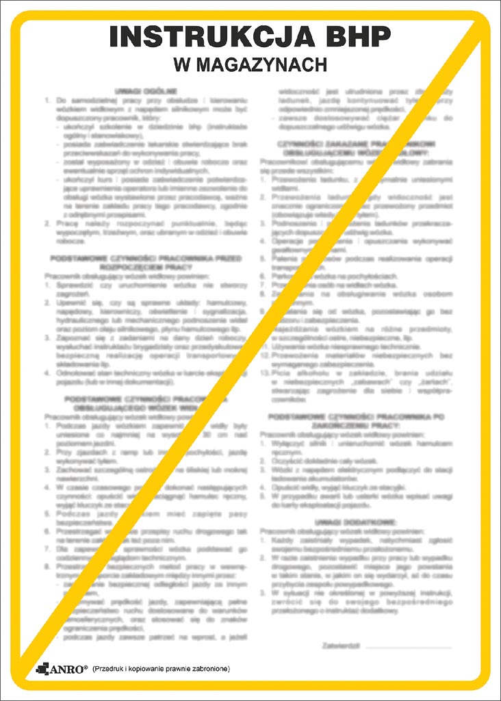 Znak bezpieczeństwa ANRO - ZZ-IBT01 ZZ-IBT01P250x350