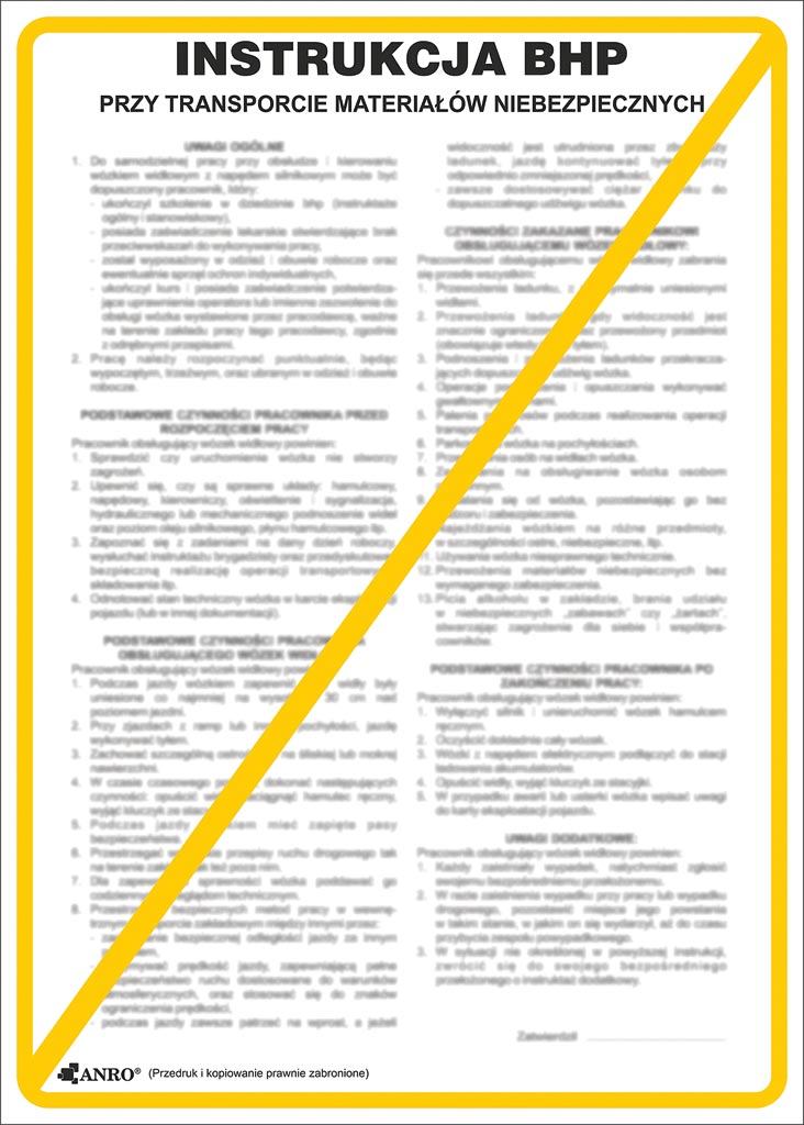 Znak bezpieczeństwa ANRO - ZZ-IBT07 ZZ-IBT07P250x350