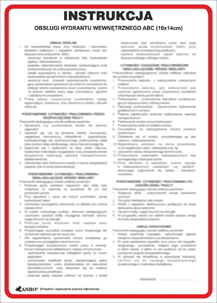 Znak bezpieczeństwa ANRO - ZZ-IP17B ZZ-IP17B