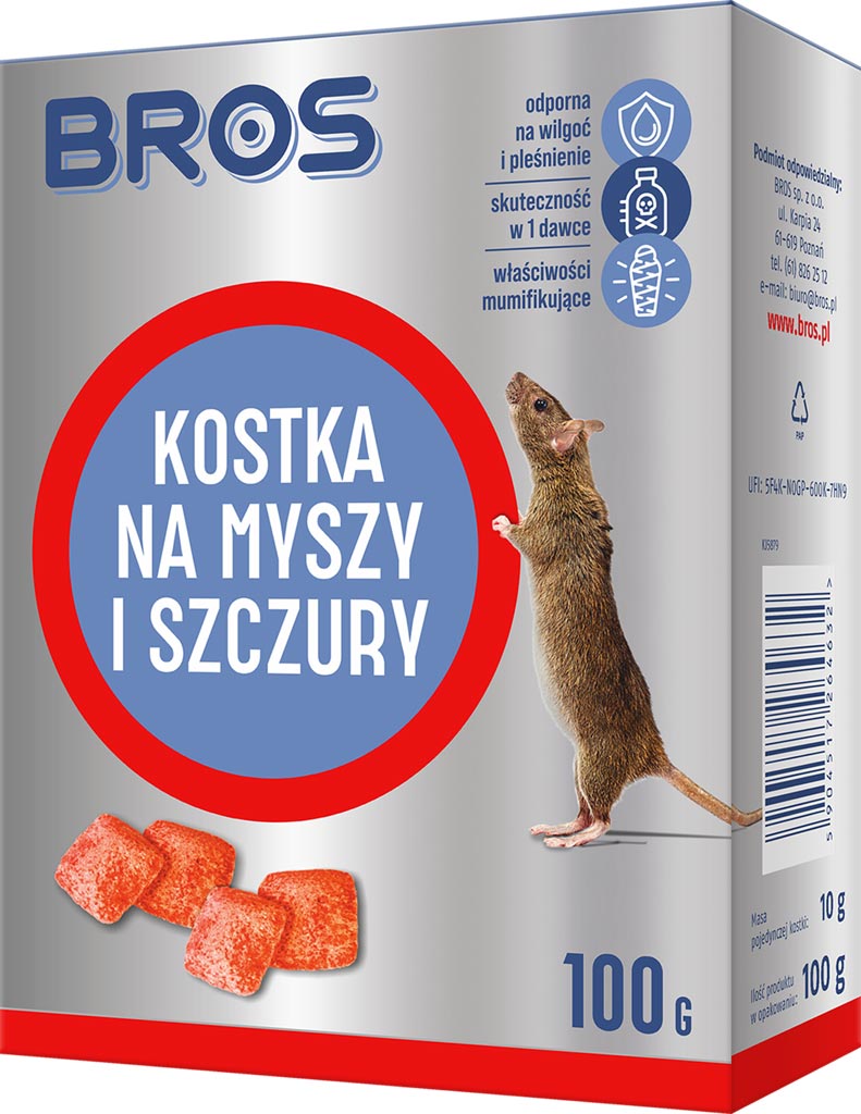 Kostki na myszy i szczury BROS - BROS-KOS-MYSZ BROS-KOS-MYSZ100