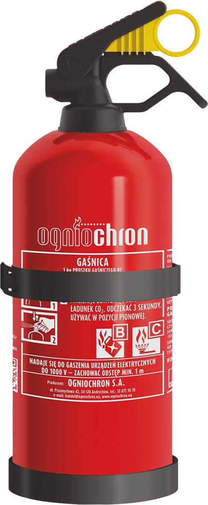 Gaśnica proszkowa 1 kg OGNIOCHRON - OGP-1ZBC OGP-1ZBC